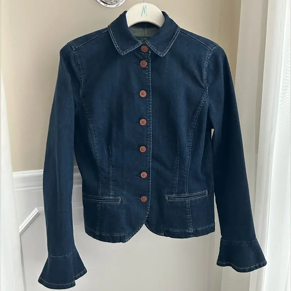 Lauren Ralph Lauren size 6 Peplum Denim Jacket - Picture 4 of 16